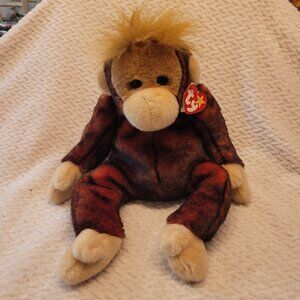 TY 14" Schweetheart Orangutan Plush Beanie Buddies Large Monkey Red Chimp 1999